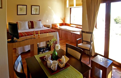 La Falda Cabin | Cozy Las Ardillas Cabañas y Suites with Pool and Hot Tub