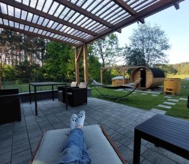 Adamow Villa | Experience Lawendowa Stodoła: Pet Friendly & Hot Tub Bliss