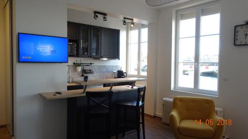 Fecamp Apartment | Oceanfront Le Charmant Studio Maupassant - Rated 9.3/10