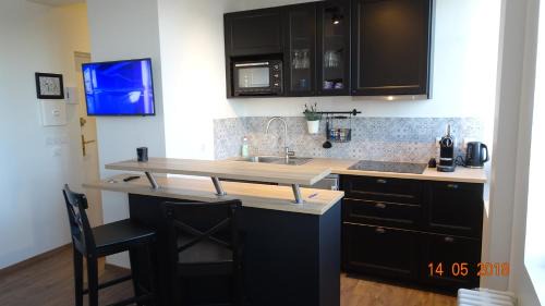 Fecamp Apartment | Oceanfront Le Charmant Studio Maupassant - Rated 9.3/10