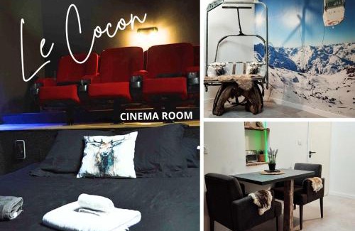 Lathuile Apartment | Experience the Unique Cinema Room at LE COCON near Lake Annecy