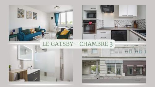 Troyes Apartment | Le Gatsby - Chambre 3 - Prox Hypercentre