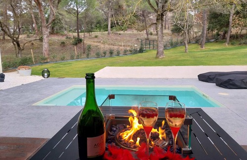 Malves-en-Minervois House | Relax at Le Loft: Pool, Spa & Billiards in Pine Forest