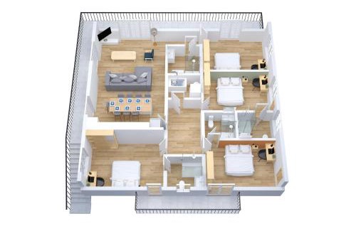 Montaigu Apartment | Modern Le Noyer: Family-Friendly Haven with Parking
