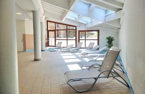 La Feclaz Apartment | Inviting Studio Le Tétras with Pool and Spa Amenities