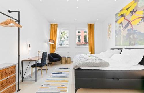 Alt-Muhlburg Apartment | Exceptional Lemon3: Private Garden, Mini Gym in Karlsruhe