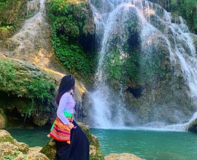 Lac Son Cabin | Experience Nature at LePont Mu Waterfall Bungalow