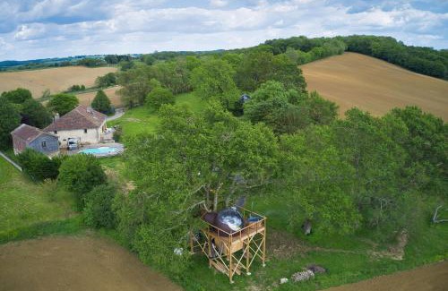 Margouet-Meymes Bed & Breakfast | Experience Les Bulles Perchées de Lartigue with Ocean Views