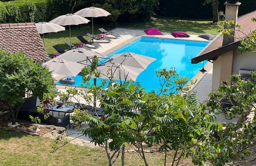 Sault-Brenaz House | Relax at Les Chambres de Brénaz with Pool & Hot Tub