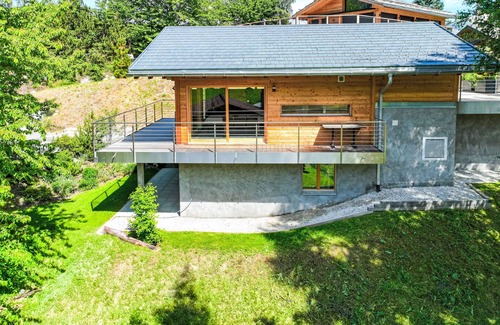 Saint-Pierre-de-Clages House | Discover Les Penguins by Interhome: Lake View & Spa Retreat
