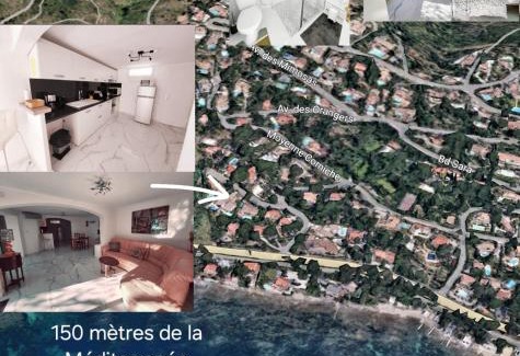 Plage de la Garonnette Apartment | Relaxing Oceanfront Retreat at Les Rosières Sainte Maxime