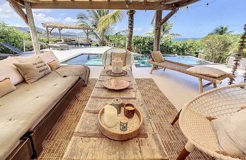 Oyster Pond House | Les Sucriers: Sea View with Pool and Open-Air Vibes
