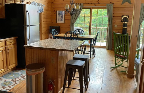 Kents Hill House | Bright Log Home with Lake Access & Family-Friendly Amenities