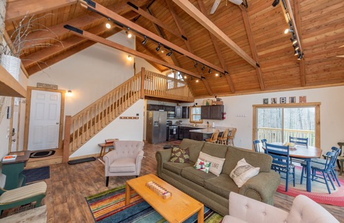 Sky Valley House | Inviting Lodge: Lake Access, Hot Tub & Cozy Fireplace
