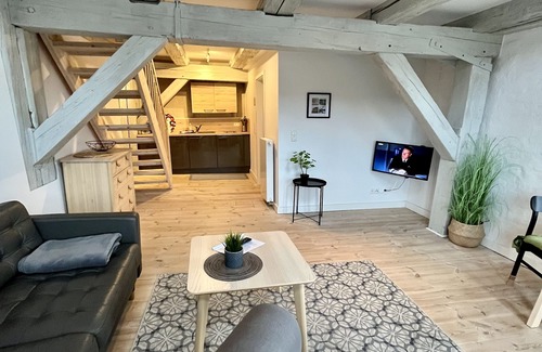 Dassow Apartment | Historic Dassow Granary: Oceanfront Apartment Dinkel Awaits