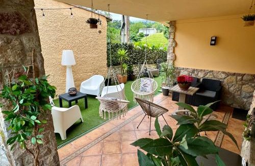 Porrua Villa | Inviting Llanes Porrua VVValparon with Ocean Views & Hot Tub