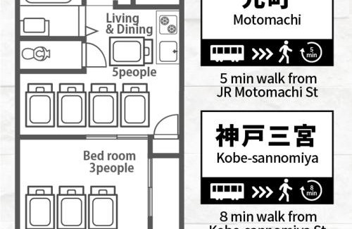 Kobe City Centre Apartment | Ideal Family Stay at Sannomiya Base1 with Great Access