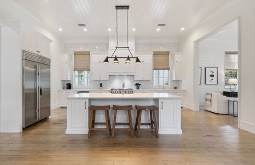 Watercolor House | Elegant 5BR Home with Ocean View, Pool & Golf Cart Access