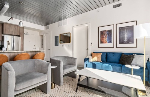 Midtown Apartment | Bright 2BR Loft in Midtown with Pool and Family Amenities