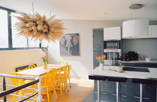 Margny-les-Compiegne Boat Rental | Waterfront Loft in Compiegne with Spa and Hot Tub