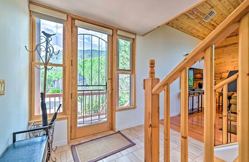 Payson Cottage | Cozy Log Cabin in Payson with Scenic Deck & Creek Views