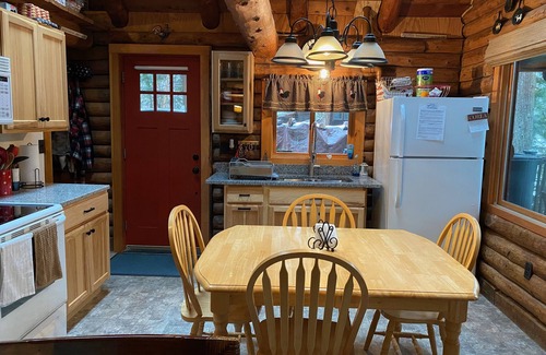Ludlow Cabin | Lakefront Log Cabin Near Okemo Mountain with Spa & Views