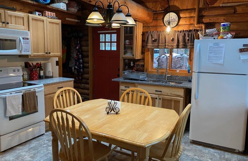Ludlow Cabin | Lakefront Log Cabin Near Okemo Mountain with Spa & Views