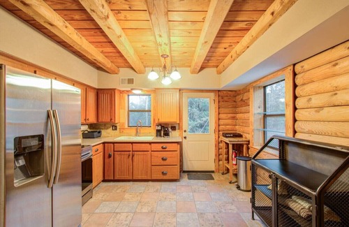 Waller Cabin | Log Cabin Retreat with Pool, Trampoline, and more!