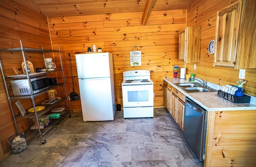 Eddyville House | Experience Lakeside Log Cabin: Pet Friendly & Lake View