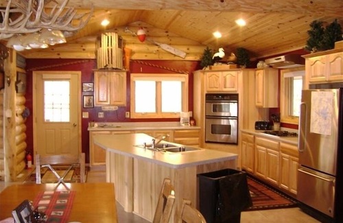 Walker House | Beautiful Log Home with Pool on Private Lake Retreat