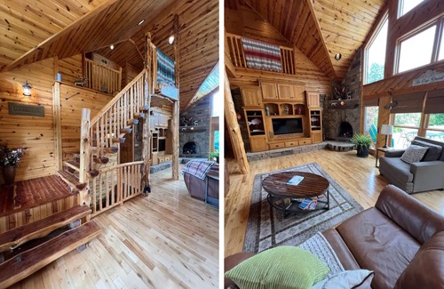 Saint Mary Cabin | Log Lodge: Private Pool, Game Room & WiFi - Perfect Getaway