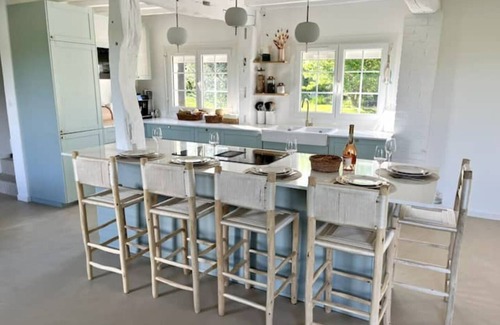 Fontaine-la-Louvet House | Serene Longère Izïa: Comfort with Ocean Views & Spa Retreat