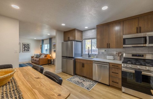 Fairpark Apartment | Discover Skier's Hideaway: Downtown Retreat with Spa & Kitchen
