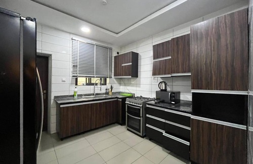 Igbobi Apartment | Inviting 3-Bedroom Retreat with Pool Near Four Point
