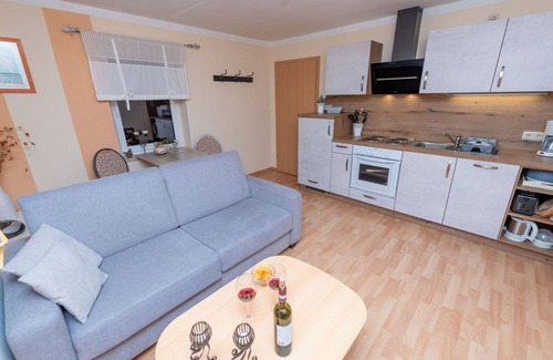 Stangerode Apartment | Cozy Apartment for 4 with WIFI, TV, and Patio Access
