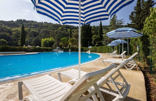 Strunjan Apartment | Inviting Oceanfront Apartment with Pool and Panoramic Views