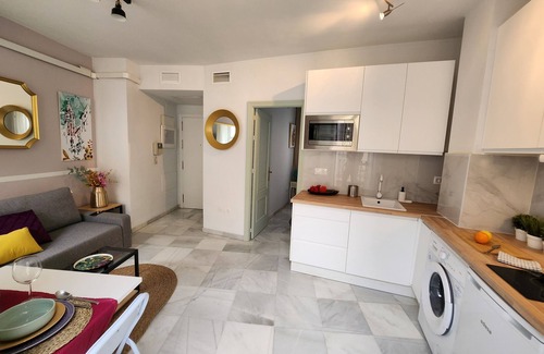 San Julian Apartment | Bright Center Apartments Sol with Balconies & Hot Tub