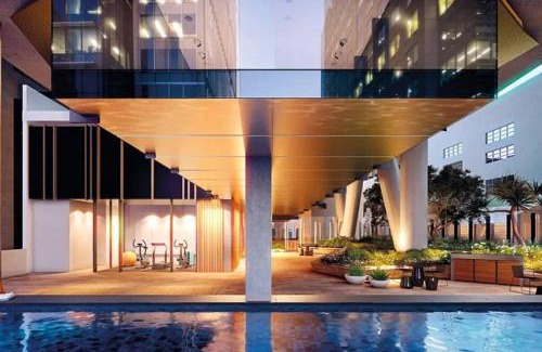 Sydney Central Business District Apartment | Stylish One Bedroom + Study with Infinity Pool Retreat