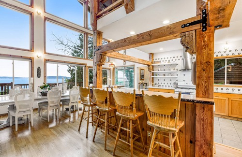 Alki House | Inviting Home with Ocean Views, Scenic Deck & Cozy Fireplaces