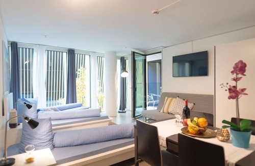 Lucerne Apartment | Pet-Friendly Allmend HITrental Apartment with Spa & Kitchen