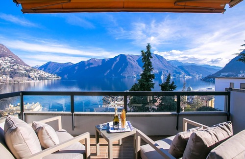 Lugano City-Centre Apartment | Experience Lake View Bliss at Lugano Motta, Switzerland