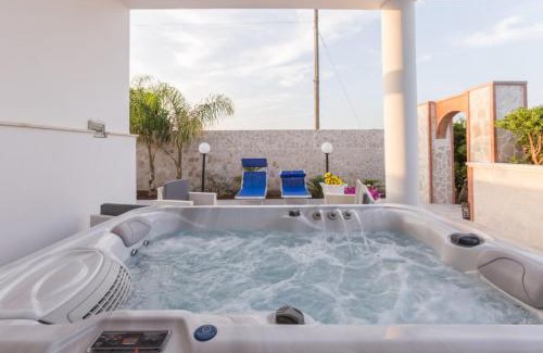 Porto Cesareo House | Top-Rated Luna Rossa Salento - Casa Blu with Hot Tub