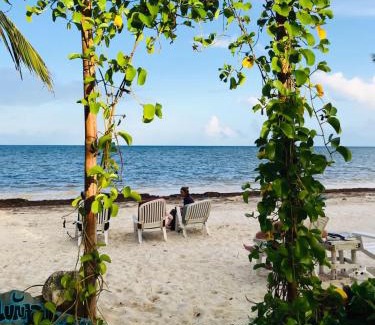 Mahahual Cabin | Relaxing Lunazul Eco-Cabaña with Oceanfront Views