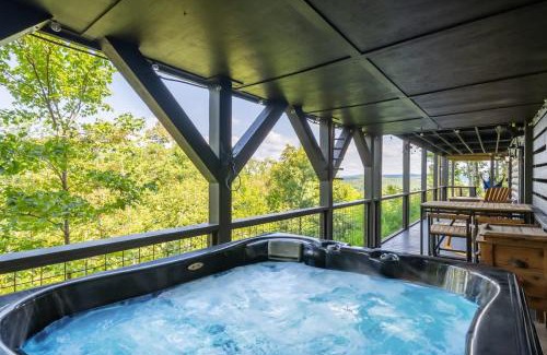 Necowa Cove House | Lux 5Br Lake & Mtn View Hot Tub Firepit Game Rm