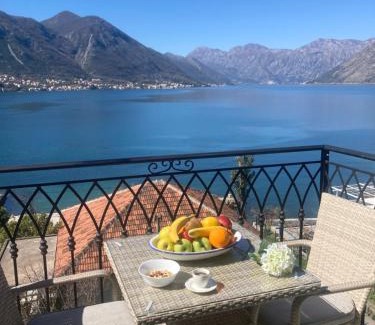 Dobrota Apartment | Oceanfront Apartment with Incredible Views Steps from Beach