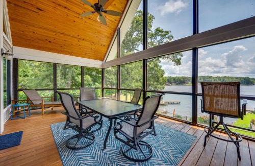 Eatonton House | Elegant Lake Sinclair Retreat with Private Dock & Beach Access