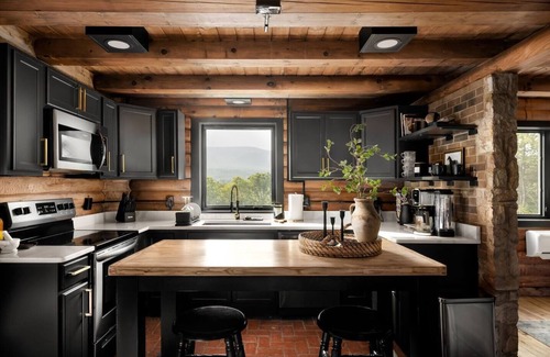 Rileyville Cabin | Secluded Luxe Log Cabin with Mountain Views & Family Amenities