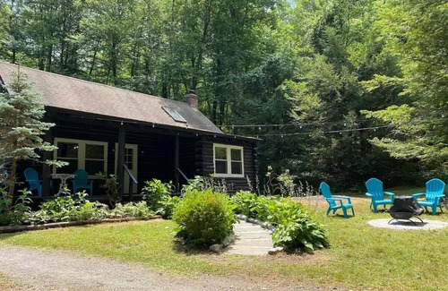 Great Barrington Cabin | Cozy Log Cabin Steps from Skiing, Hiking & Pet-Friendly Fun