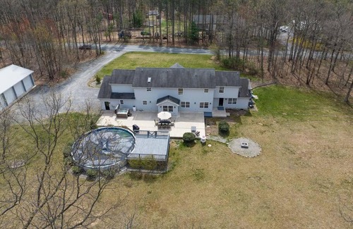 Kunkletown Villa | Spacious Pocono House for 18 with Hot Tub and Game Room