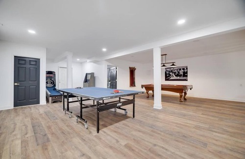 Kunkletown Villa | Spacious Pocono House for 18 with Hot Tub and Game Room